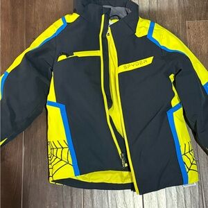 Spyder Vibrant Yellow Jacket with Black Logo ski jacket